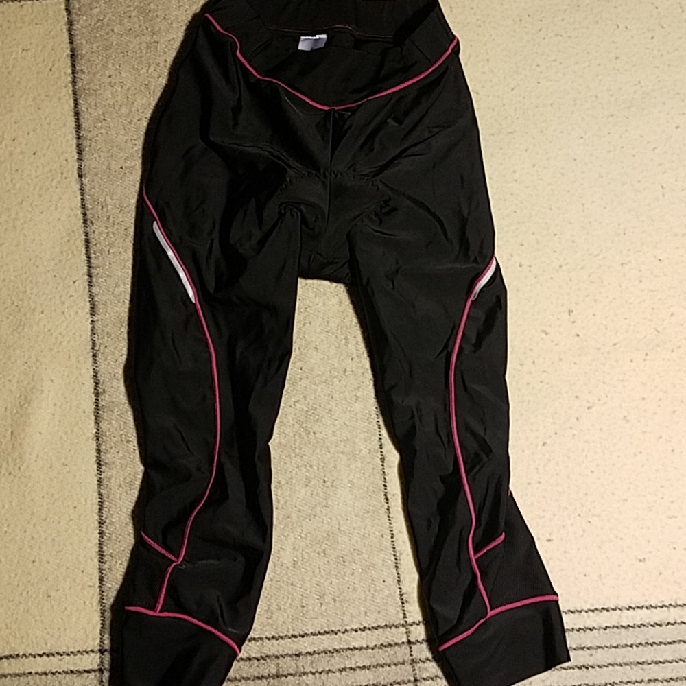 Spandex Biking Pants Black & Pink Sz Small